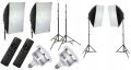 Zestaw 10w1 2x LAMPA LED 1600W 3000-6500K Pilot Softbox 50x70 Statyw 230 / 2x LED803